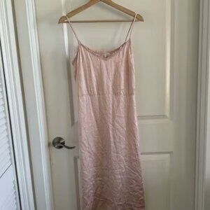 Aritzia Wilfred Millie Slip Dress Rose Quartz